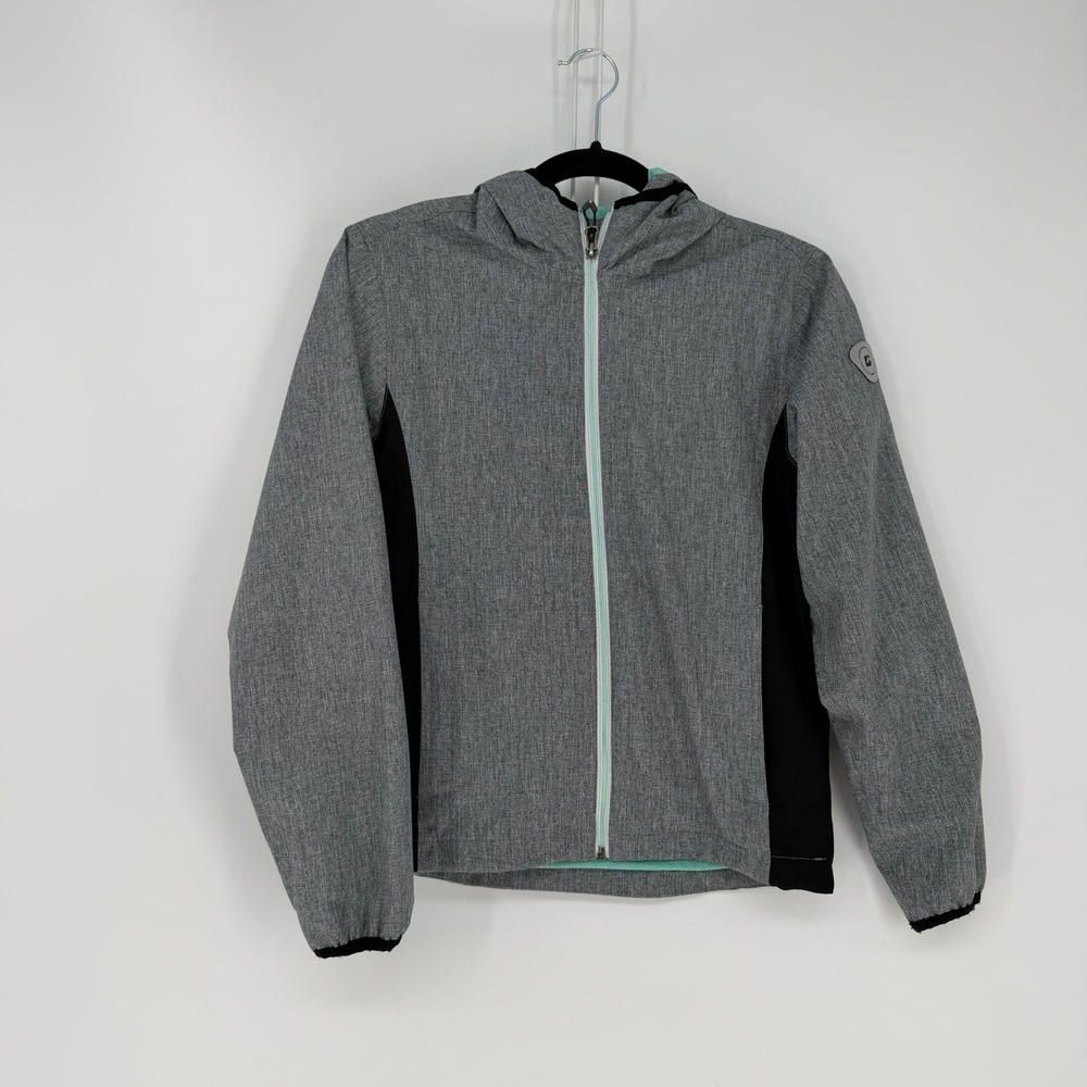 Killtec Softshell Jacket Girls 12 Gray Waterproof Hooded Gorpcore Outdoor Active